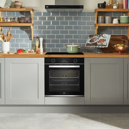Beko AeroPerfect™ RecycledNet® Electric Single Oven - Stainless Steel - Oven in kitchen